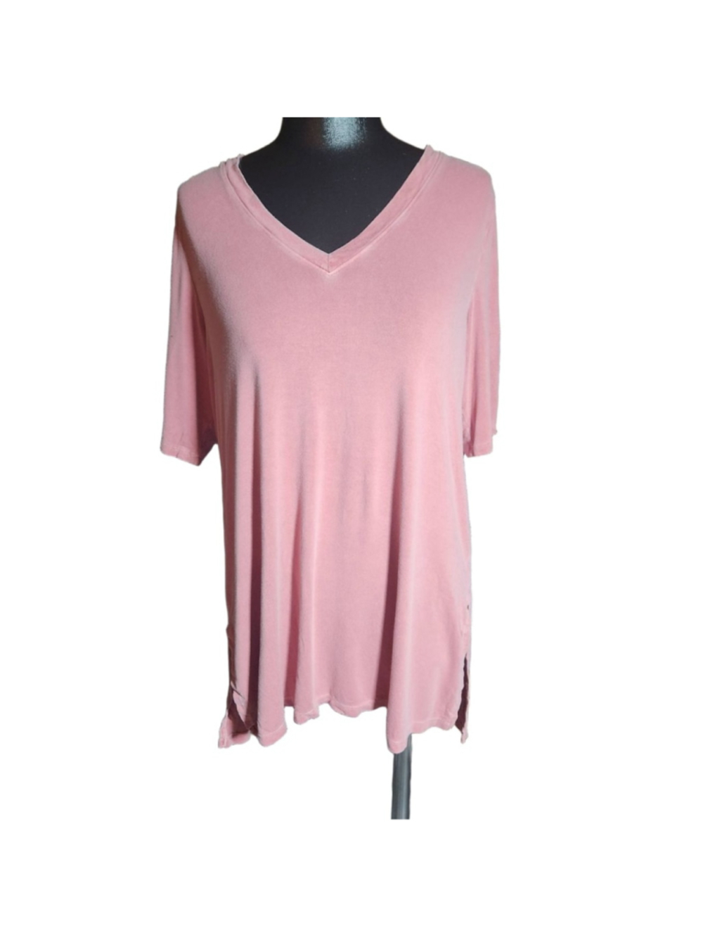 Torrid Womens Light Pink Vneck Top Size 0 Large